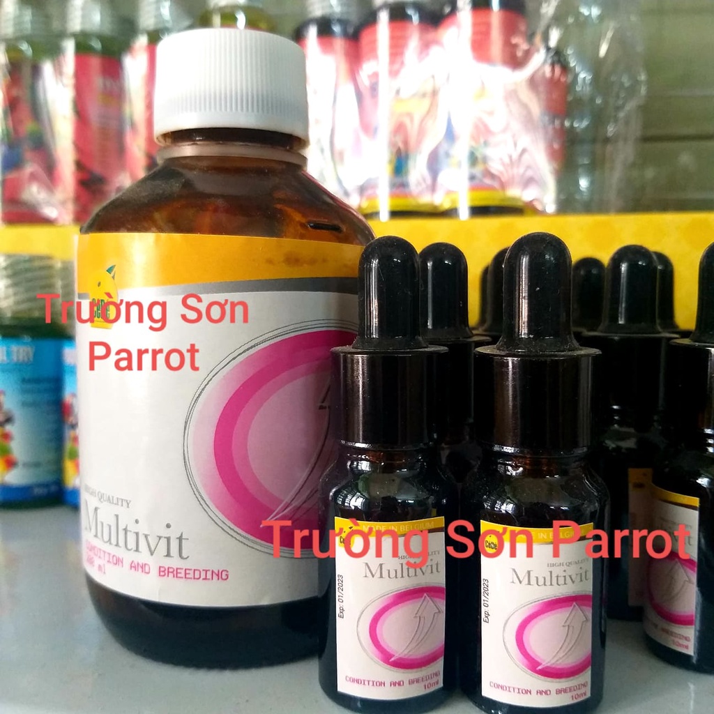 1 chai 10ml vitamin Ce.De cho chim cảnh, vẹt, yến hót, chào mào, bồ câu,....