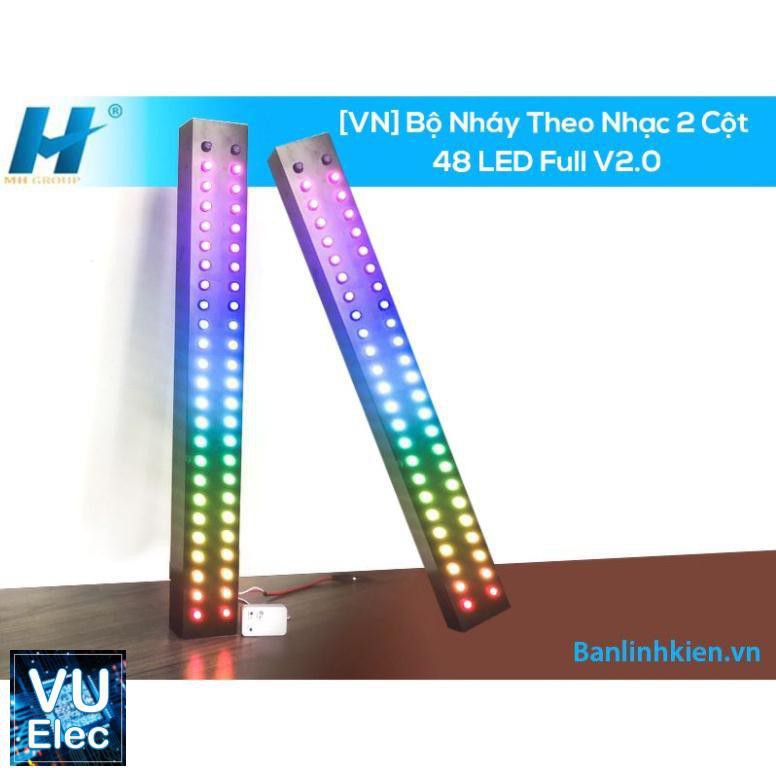 Combo Bộ Nháy Theo Nhạc 2 CỘT 100 LED Full V2.0