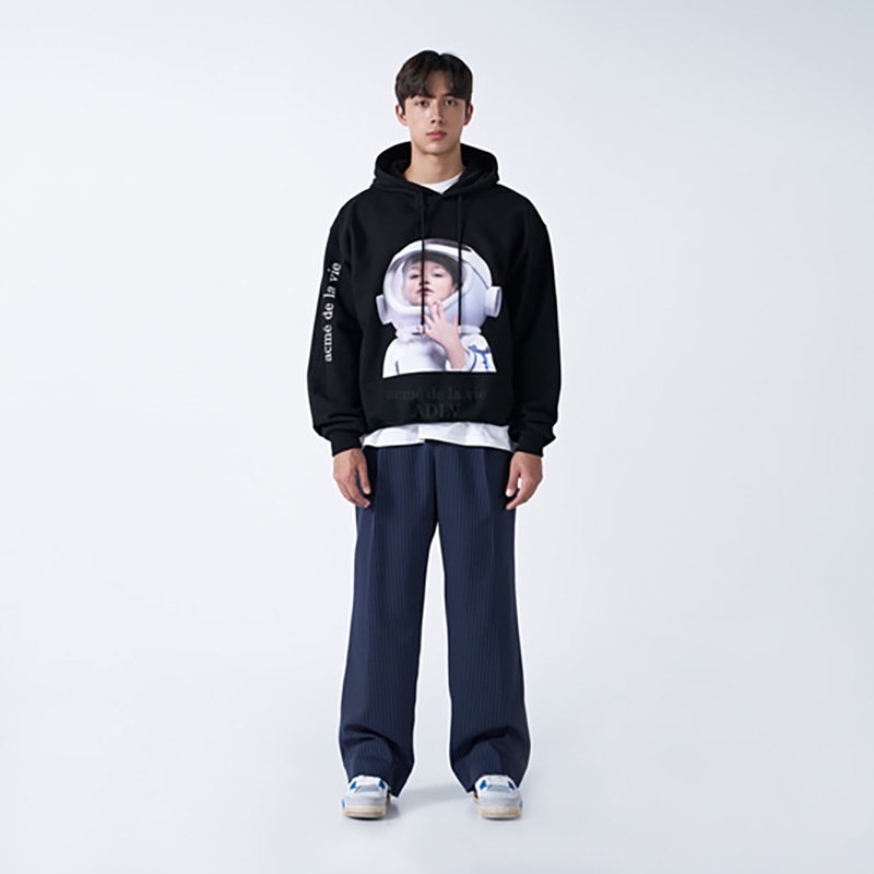 ÁO ADLV BABY FACE HOODIE BLACK ASTRONAUT