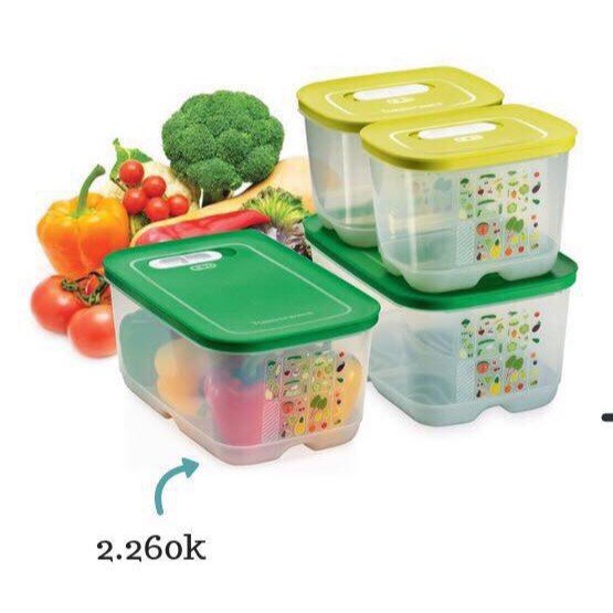 Tupperware &lt;3 Bộ hộp trữ mát Ventsmart Tupperware (4 hộp)