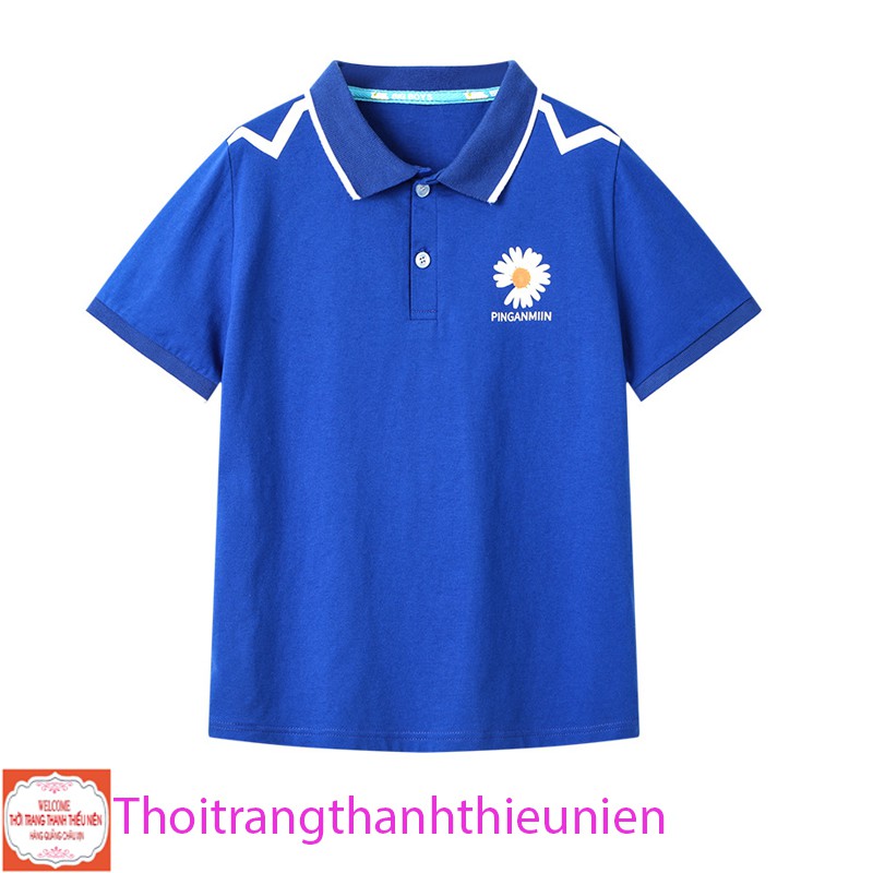 [35Kg - 75Kg] Áo Polo Nam Cotton Xanh Đỏ Hàng Quảng Châu Cao Cấp. | BigBuy360 - bigbuy360.vn
