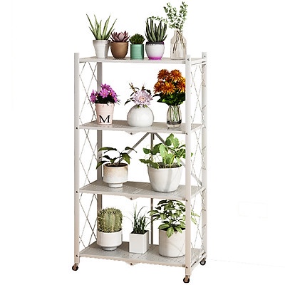 Kệ gấp gọn thép các bon chống gỉ 5 lớp Chi An - Thiết kế sang trọng, tháo lắp đơn giản, di chuyển dễ dàng, tải 300kg