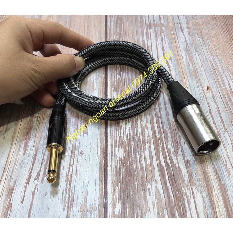Dây tín hiệu canon đực ra 6 ly mono hàng tốt (xlr ra 6 ly). BÁO GIÁ 1 DÂY