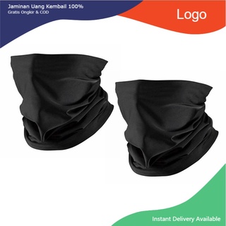 Bộ 2 Khăn Bịt Mặt Trơn Đen Đa Chức Năng