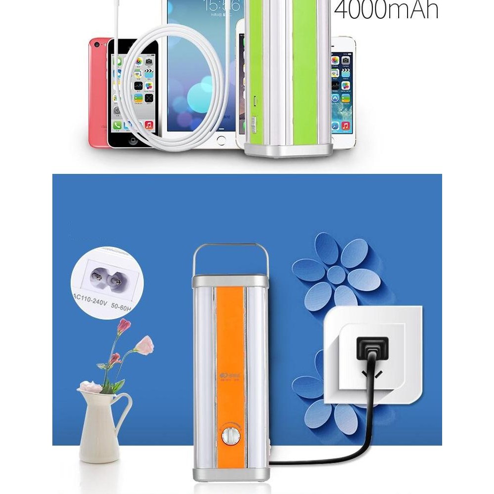 Đèn LED tích điện thông minh kiêm pin dự phòng 4000 MAh shopaha247 KM 7671