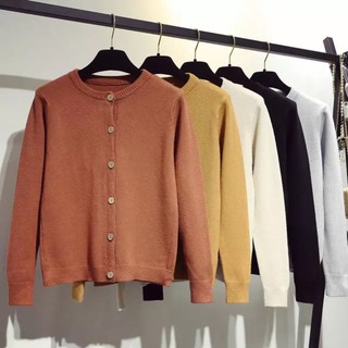 (HÀNG ORDER) Áo Cardigan len cúc cổ tròn M067-1