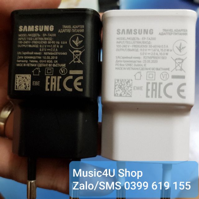 Củ sạc nhanh Samsung EP-TA200 15W cho các dòng S và Note [Music4U]