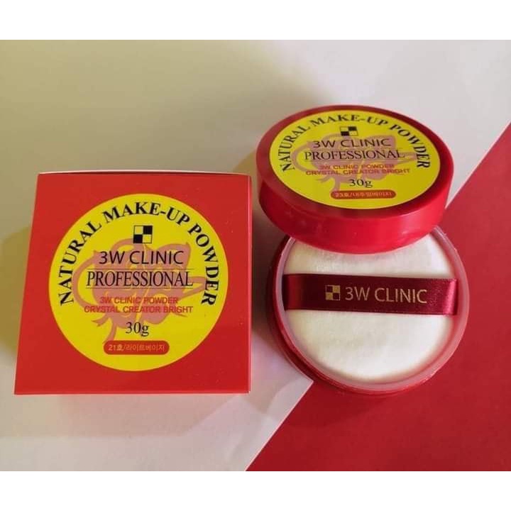 PHẤN PHỦ DẠNG BỘT 3W CLINIC NATURAL MAKE UP POWDER 30G CHÍNH HÃNG - 12237