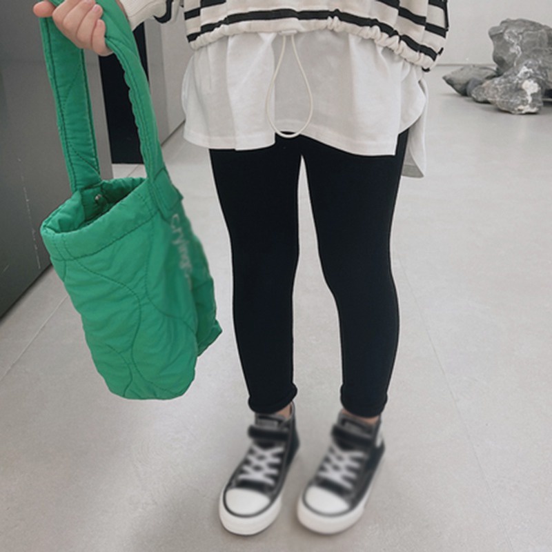 Quần Legging Lưng Thun Co Giãn Phong Cách Hàn Quốc Thời Trang Xuân Thu Cho Bé Gái
