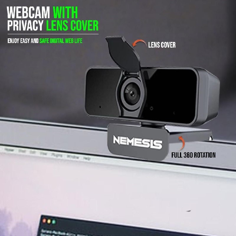 Webcam Chuyên Nghiệp Nyk Nemesis A75 Hexa Full Hd 1080p Có Nắp Đậy Ống Kính Ốp | BigBuy360 - bigbuy360.vn