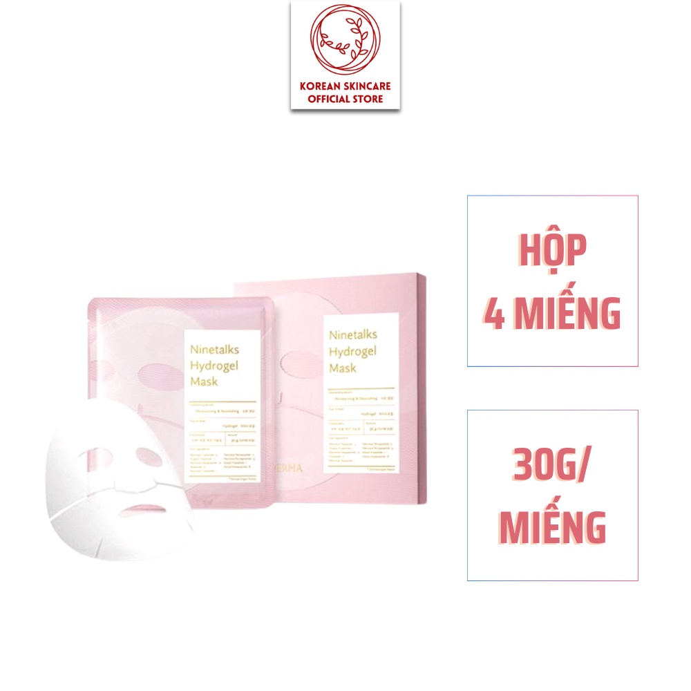 Mặt nạ sinh học Celderma Ninetalks Hydrogel mặt nạ thạch giảm nhiệt, cấp ẩm, phục hồi da Hộp 4 miếng