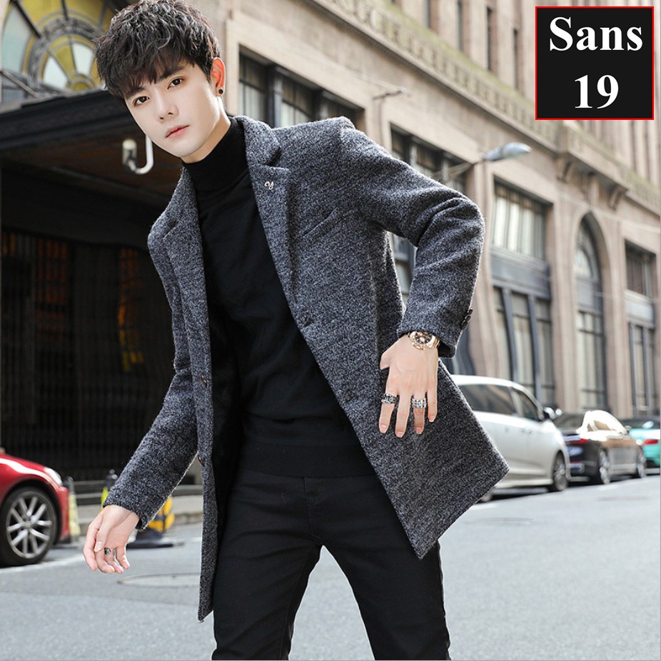 Áo dạ nam hàn quốc dáng ngắn Sans19 mangto kiểu vest khoác blazer vừa size nhỏ M ...