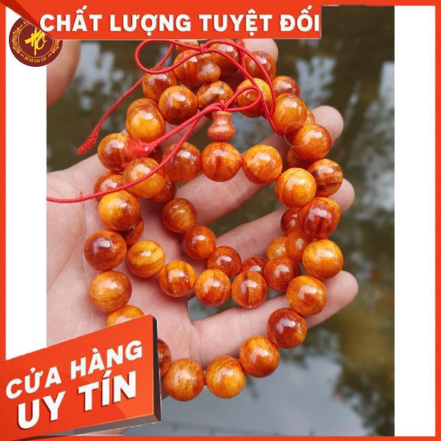 Vòng tay hạt 12 ly gỗ huyết long gắn nậm  - Quà tặng lưu niệm