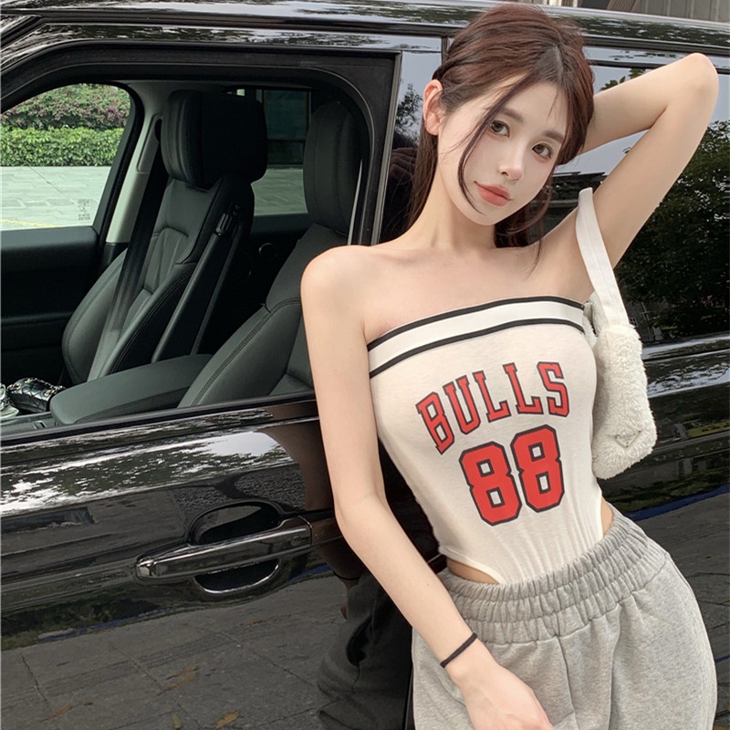 Áo Sát Nách Một Mảnh In Chữ Gợi Cảm Thời Trang Mùa Hè Cho Nữ
