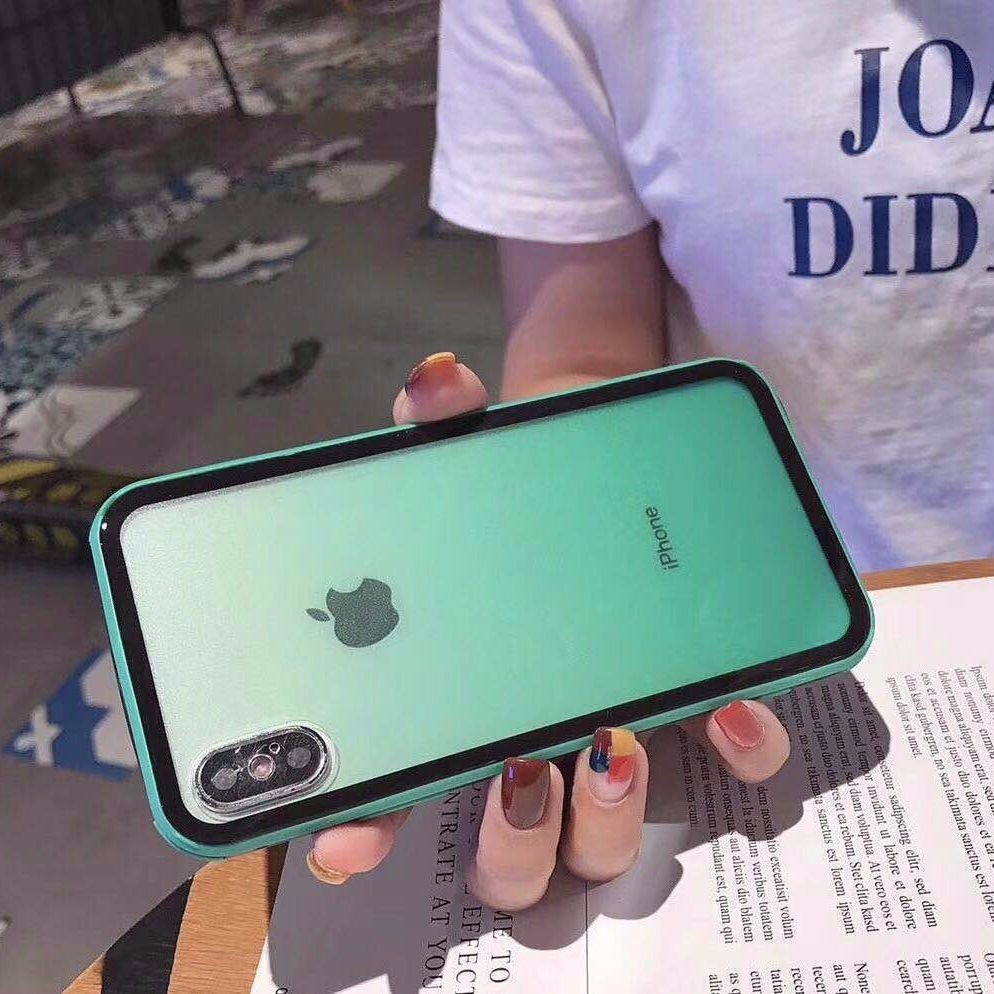 ❧ Ốp điện thoại lưng iPhone Net red x mobile phone case transparent gradient color iphoneXR/6s/7/8plus anti-drop silicone all-inclusive soft cover | BigBuy360 - bigbuy360.vn