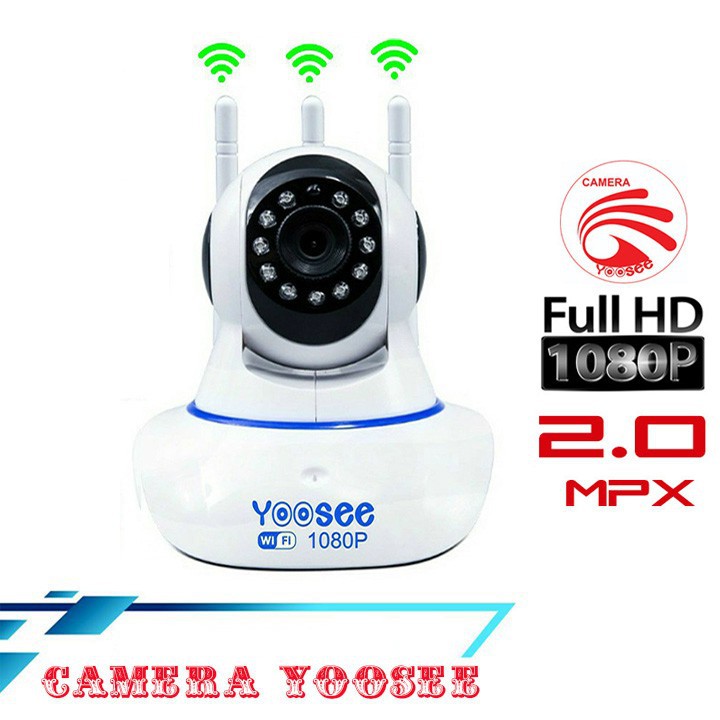 [Mã ELFLASH5 giảm 20K đơn 50K] Camera IP Wifi Yoosee 3 Râu 2.0M FullHD 1080P 11 đèn hồng ngoại đàm thoại 2 chiều