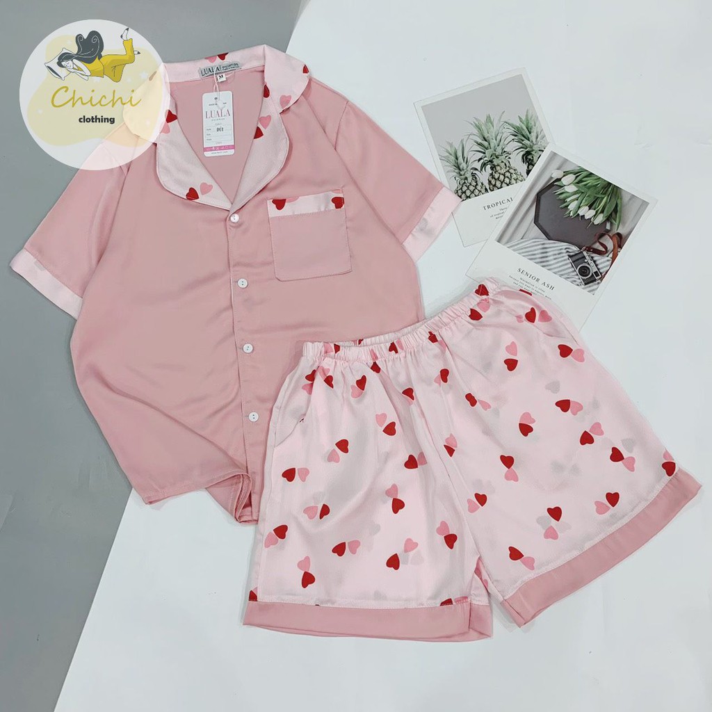 Đồ bộ ngủ Pijama Lụa Satin Đùi TIM