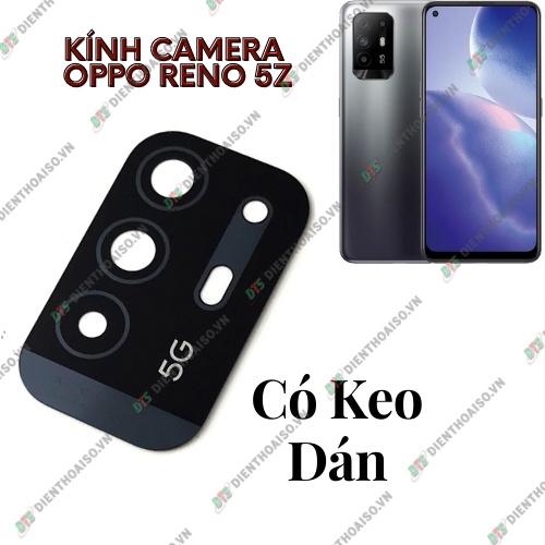 Kính camera oppo reno 5z kèm keo dán