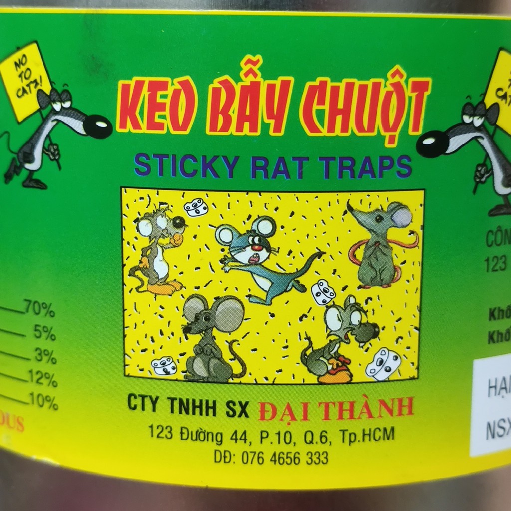 Hũ keo dán chuột, keo bẫy chuột ĐẠI THÀNH 800g