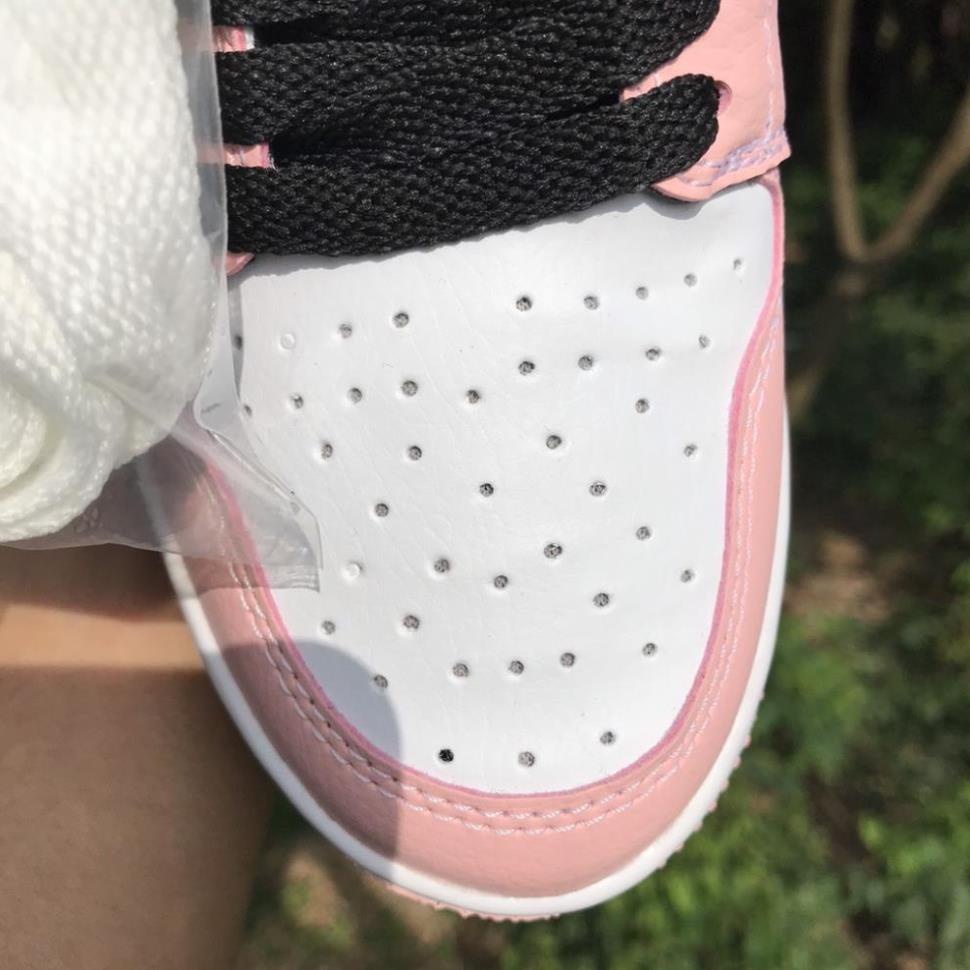 Giày Air Jordan 1 Mid Hồng Pink Quartz, giày thể thao jordan hồng đen cao cổ nữ hàng cao cấp size 36-39 | BigBuy360 - bigbuy360.vn