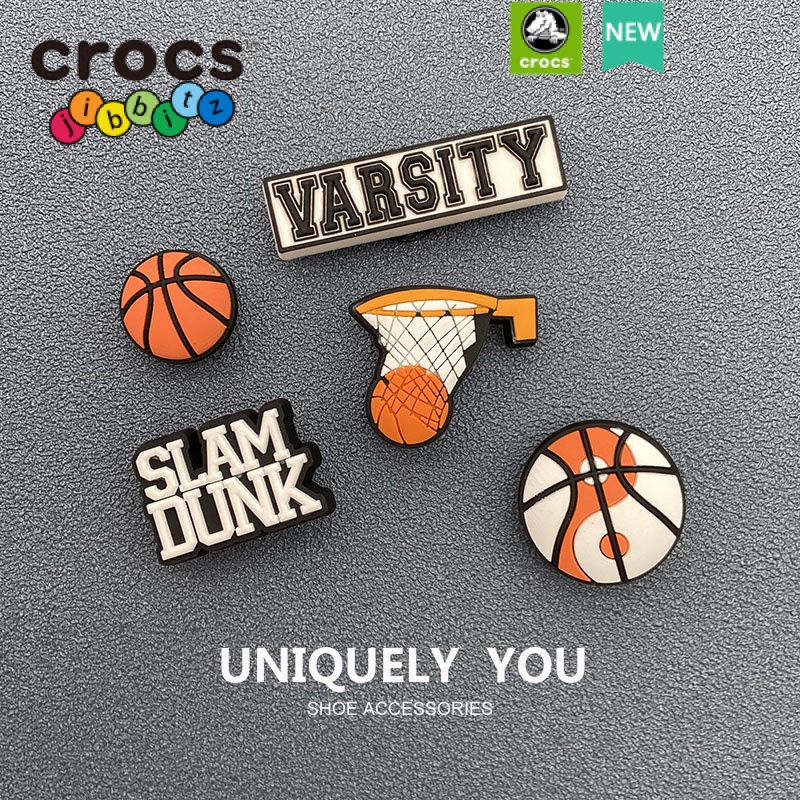 Crocs / jibbitz charms Phụ Kiện Trang Trí Trên Cùng diy Hình Giày Bóng Rổ