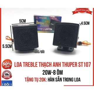 Bộ đôi loa treble thạch anh thumper md2k vuông - loa siêu treble thạch anh