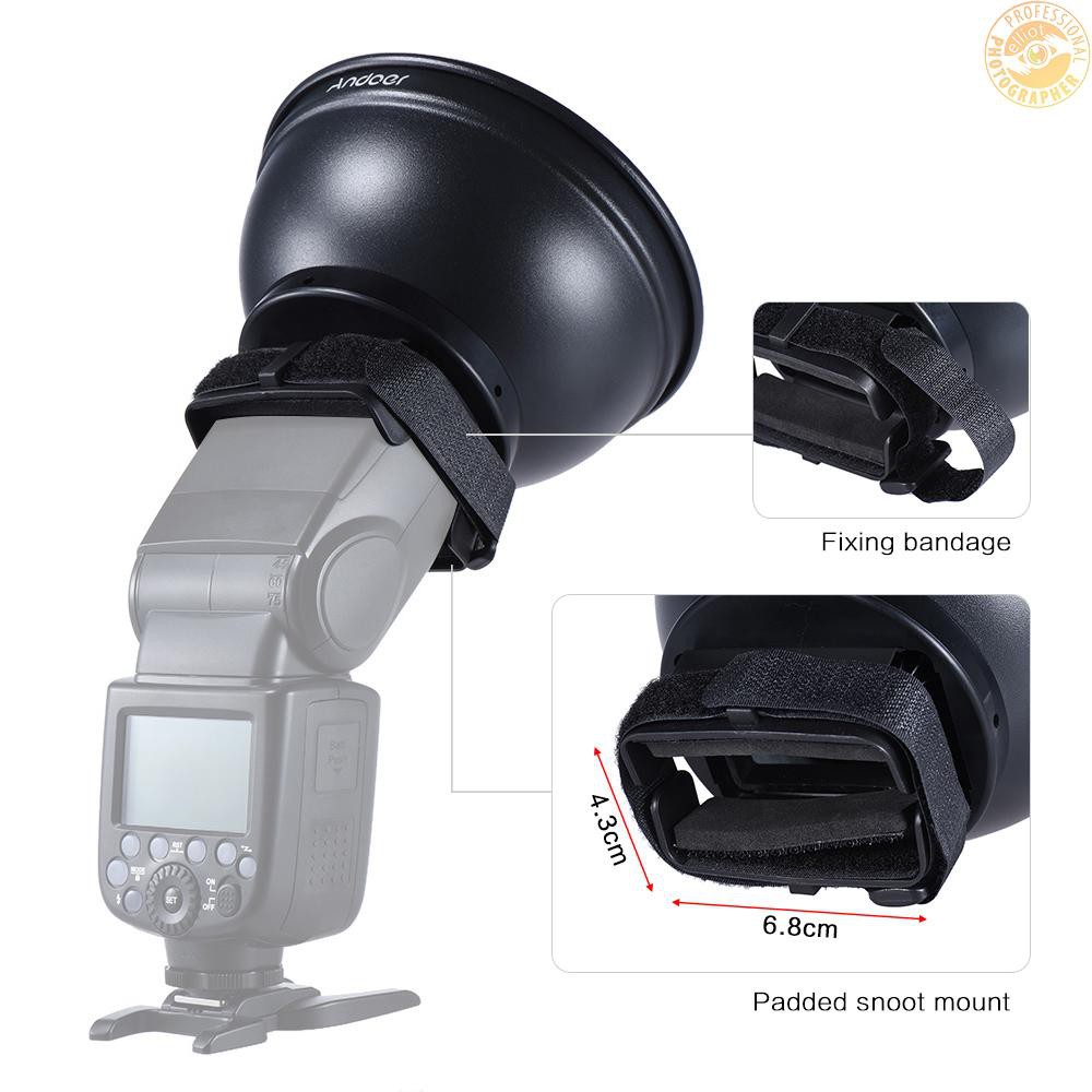 Đĩa Khuếch Tán Ánh Sáng 5.9 '' (15cm) Với 30 Độ Tổ Ong Cho Đèn Flash Neewer Canon Nikon Yongnuo Godox Meike Vivi