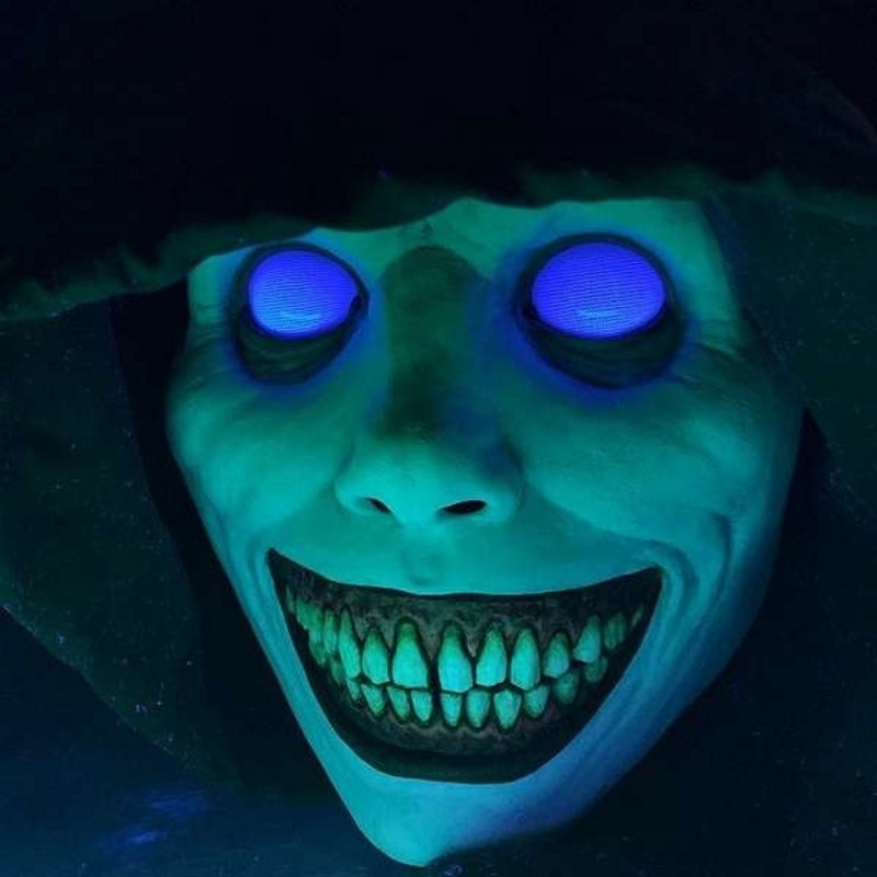 Mặt Nạ Hóa Trang Halloween 2 Màu Hình Mặt Cười Độc Đáo