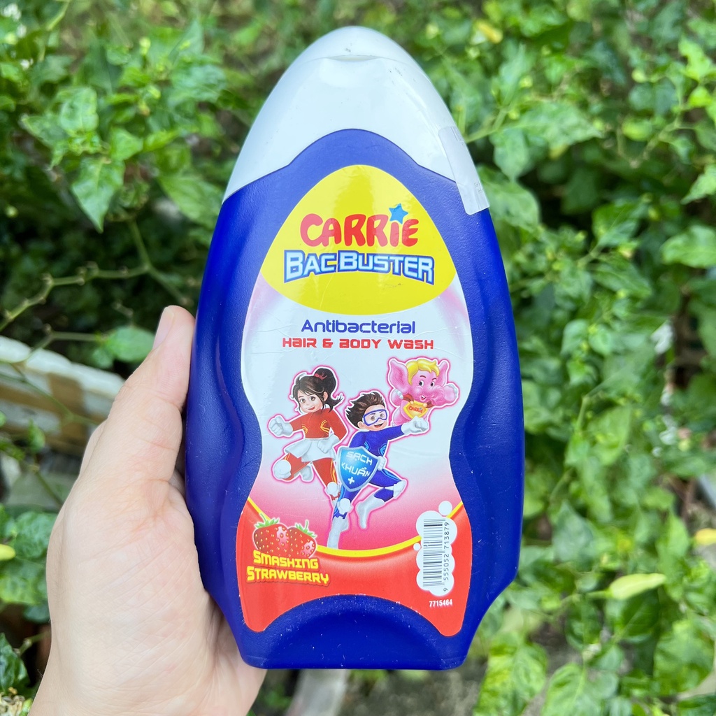 Sữa Tắm Gội Sạch Khuẩn Carrie Junior BacBuster 700G