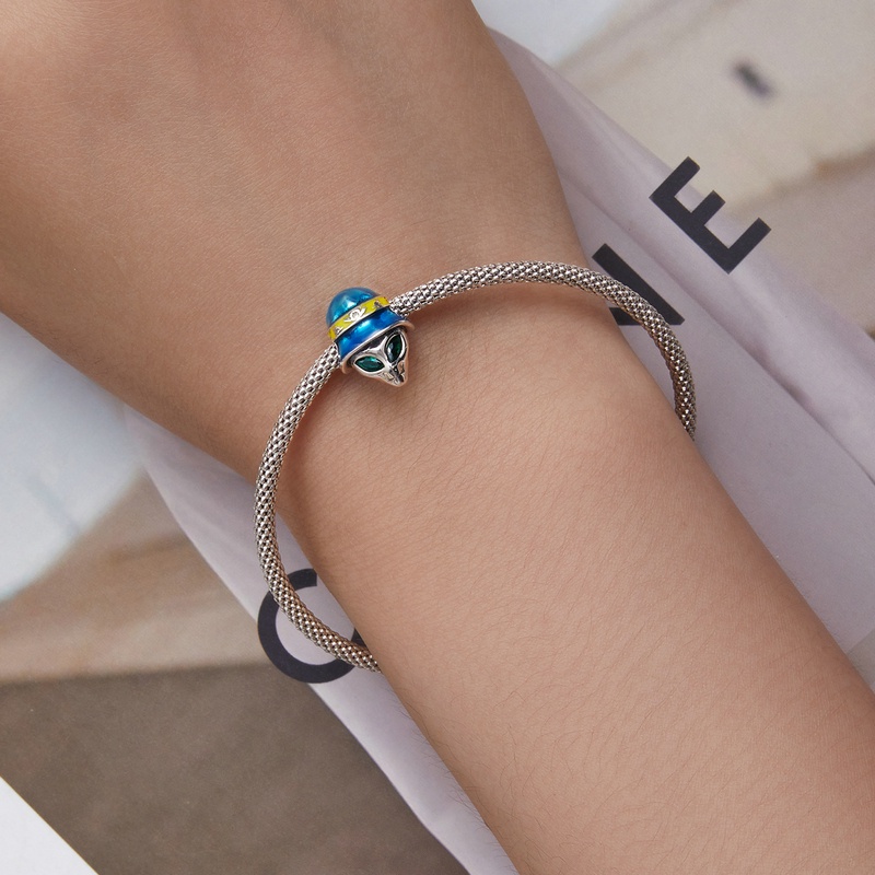 BAMOER Hạt Bạc 925 Hình Người Ngoài Hành Tinh