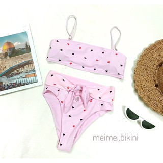 Bikini cạp cao tim đỏ