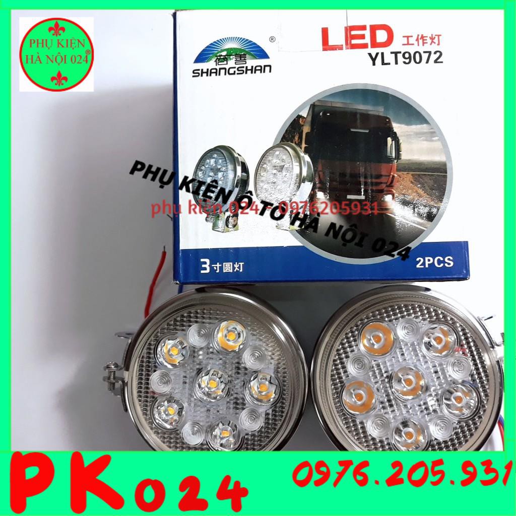 Bộ 2 Bóng Đèn Pha 6 Mắt 12-48VDC 6W Ánh Sáng Vàng