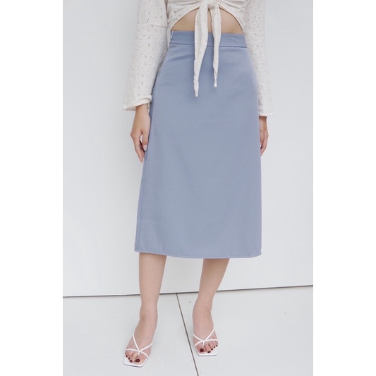 chân váy dài xẻ kaki lụa | BigBuy360 - bigbuy360.vn