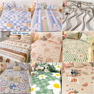 Bộ ga giường cotton living kèm 2 vỏ gối nhiều màu, đủ size nệm Dreamhomebedding