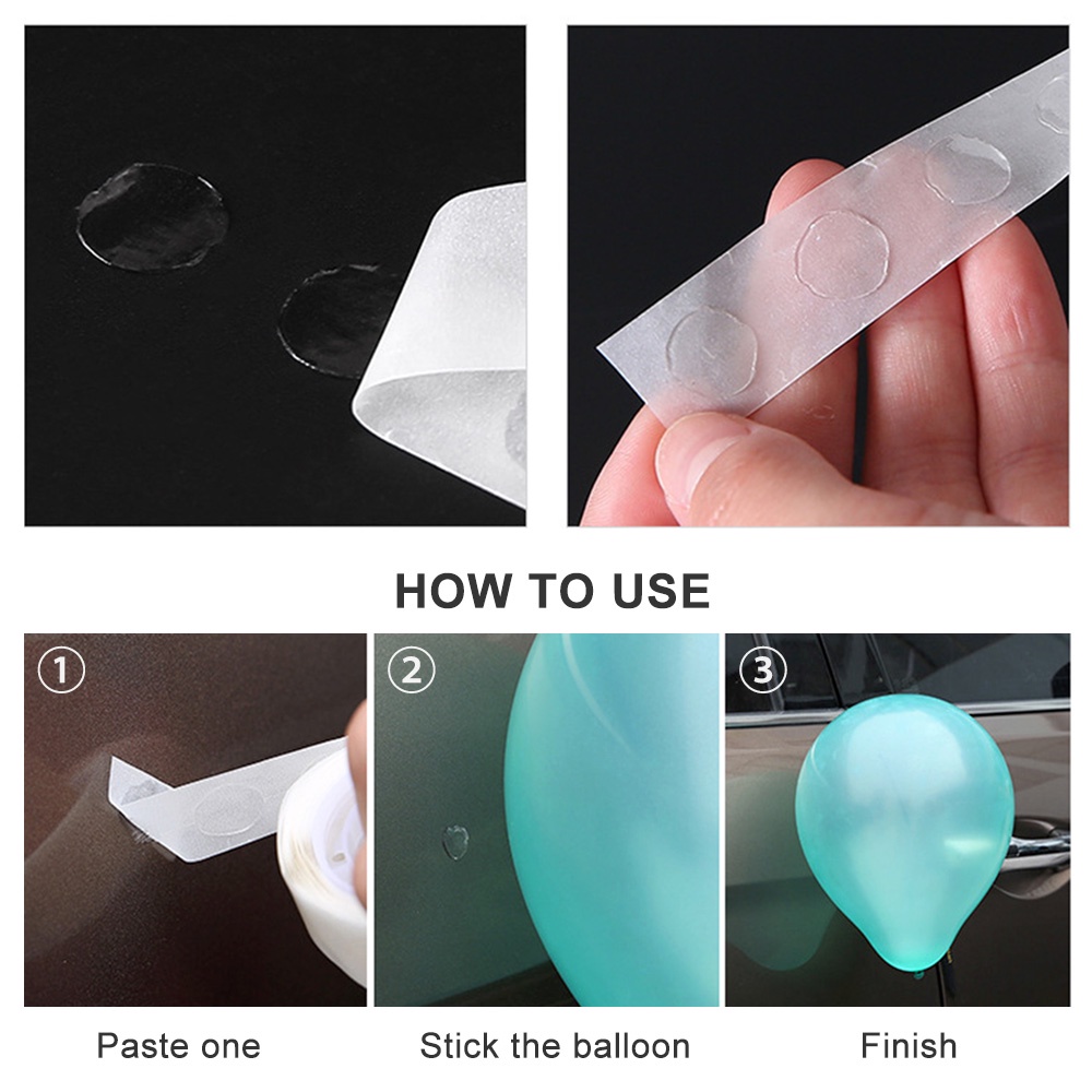 Bộ 100 Miếng Dán Gắn Bong Bóng Trang Trí Tiệc Cưới/Sinh Nhật