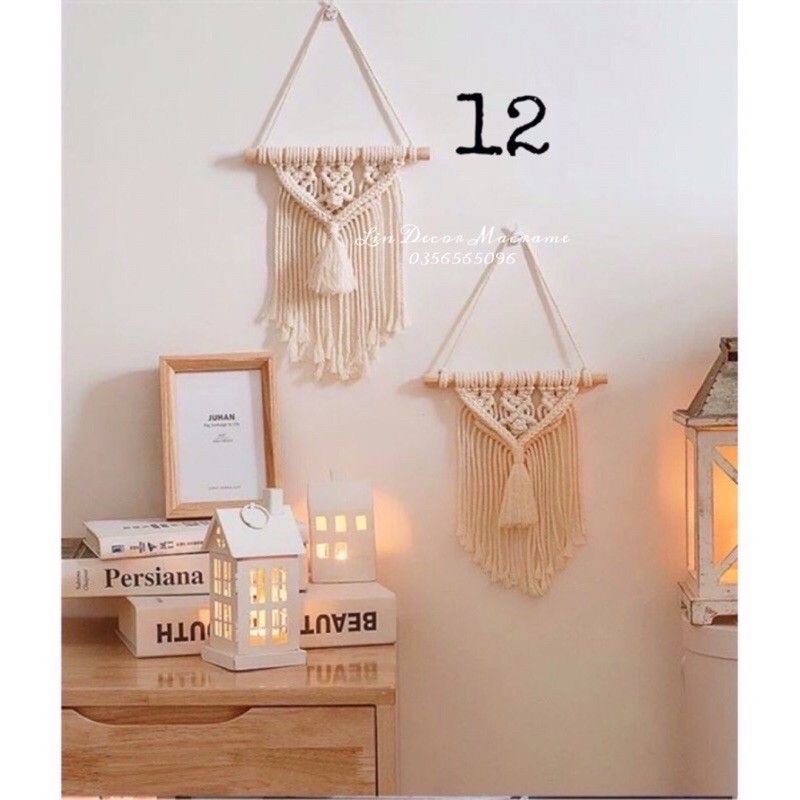 Mành Treo Rèm Treo Tường Macrame Mini Trang Trí Dacor Nhà Cửa