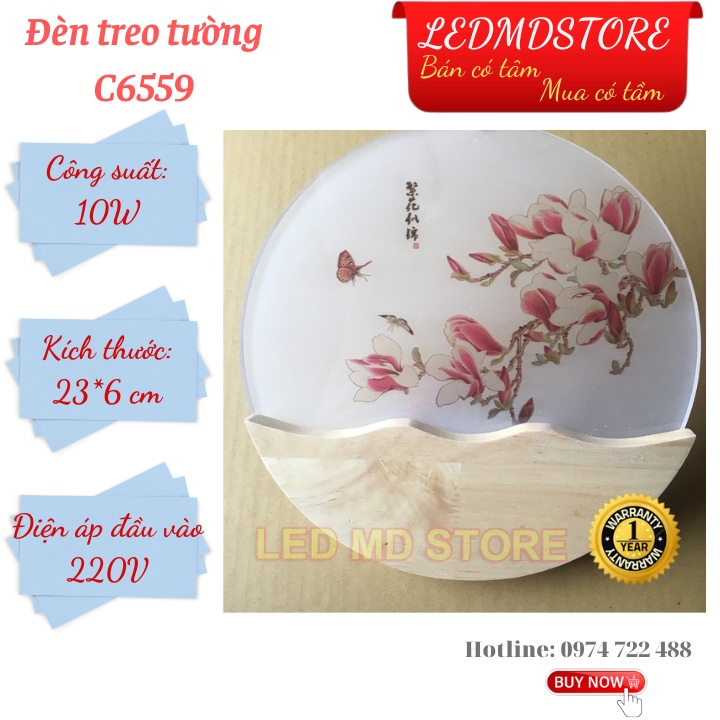 Đèn tường C6559 hình hoa anh đào, sáng vàng, trang trí phòng khách,phòng ngủ, cầu thang, hiện đại, sang trọng, giá tốt
