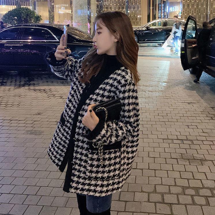 Áo Khoác Len Dày Dáng Rộng Phong Cách Hàn Quốc Thời Trang Thu Đông Mới Dành Cho Nữ 2