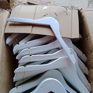 Combo 10 Móc áo gỗ trắng