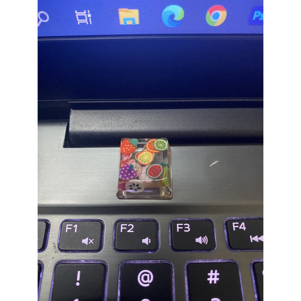 Nút bàn phím cơ. Keycap lẻ hoa quả nhiệt đới trong suốt xuyên led