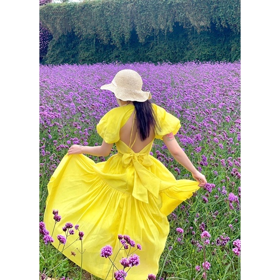 ❌❌PASS NEW ĐẦM VOAN TƠ HỞ LƯNG CỘT NƠ SIÊU XINH