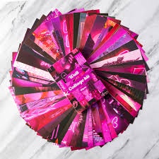 Combo 16 tấm Wall Collage dán tường trang trí phòng ngủ - theme Hồng neon - Hot Pink