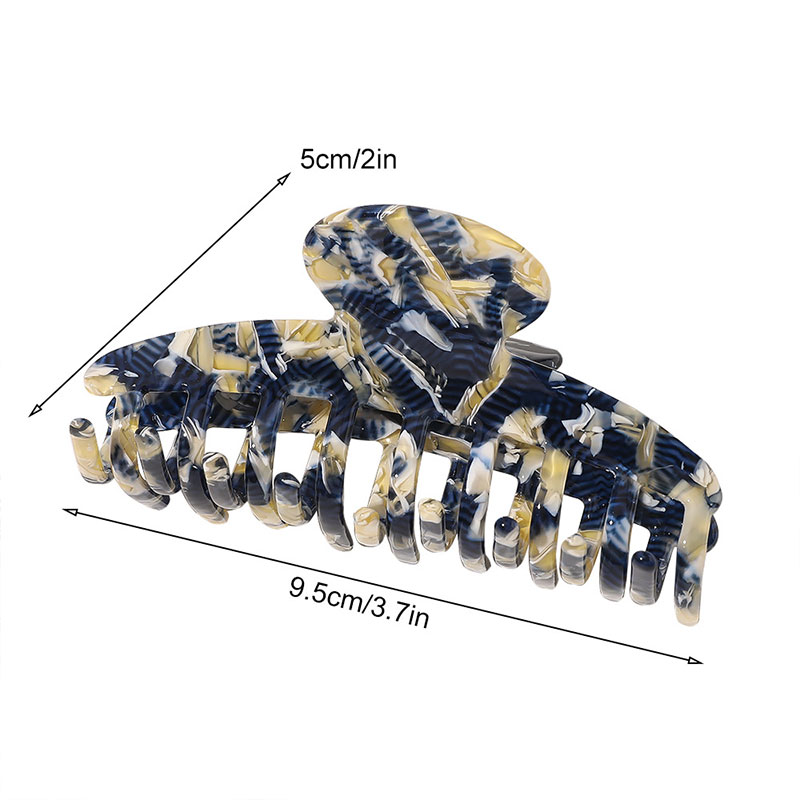 Kẹp tóc bằng nhựa Acrylic hoạ tiết da báo