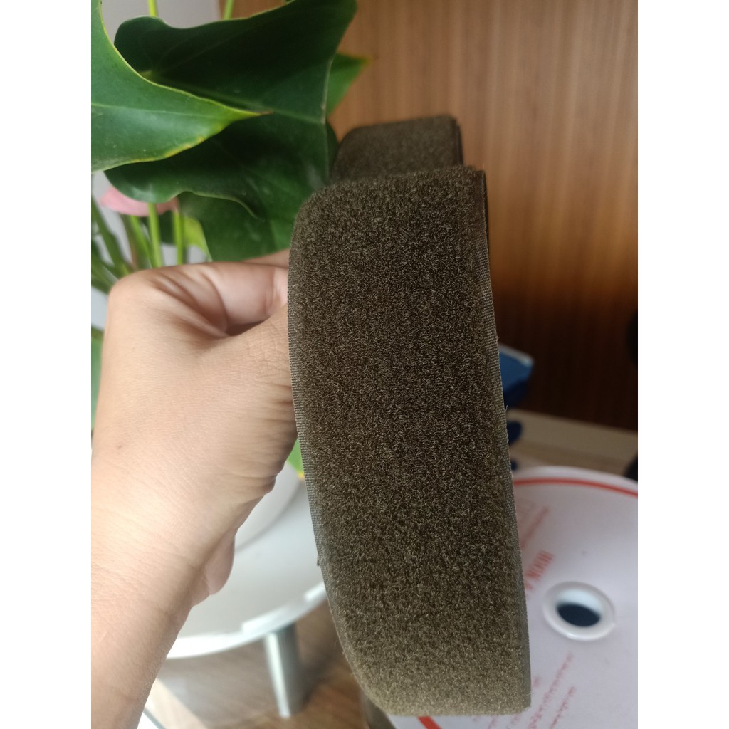 Velcro Dán Xé, Băng dính gai, khóa nhám, Băng gai dính hiệu HOOK & LOOP rộng 60 mm dài 1.0 mét đôi.