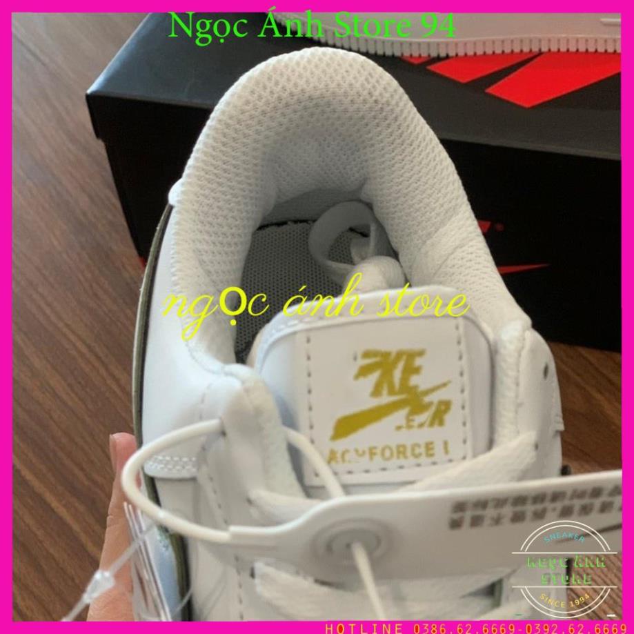 Giày sneaker,af1 trắng viền vàng full size nam nữ