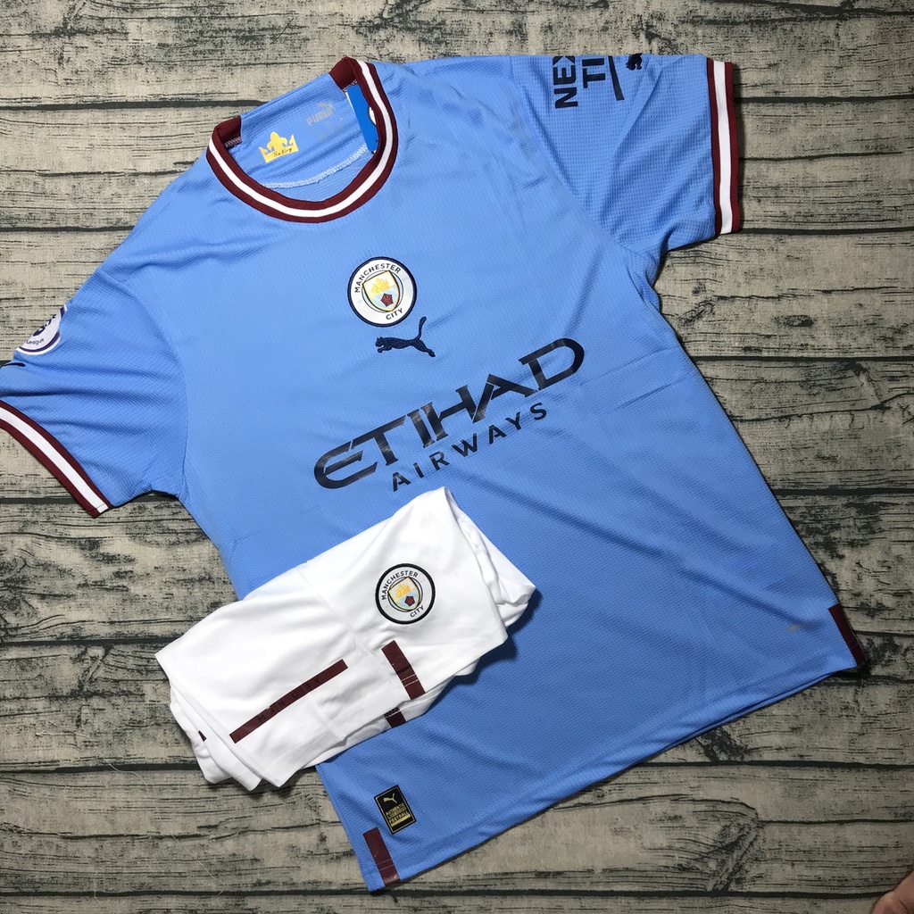 Áo Bóng Đá CLB Manchester City- Chuẩn Đủ Mẫu Thi Đấu - - Vải GAI THÁI Polyeste CAO CẤP