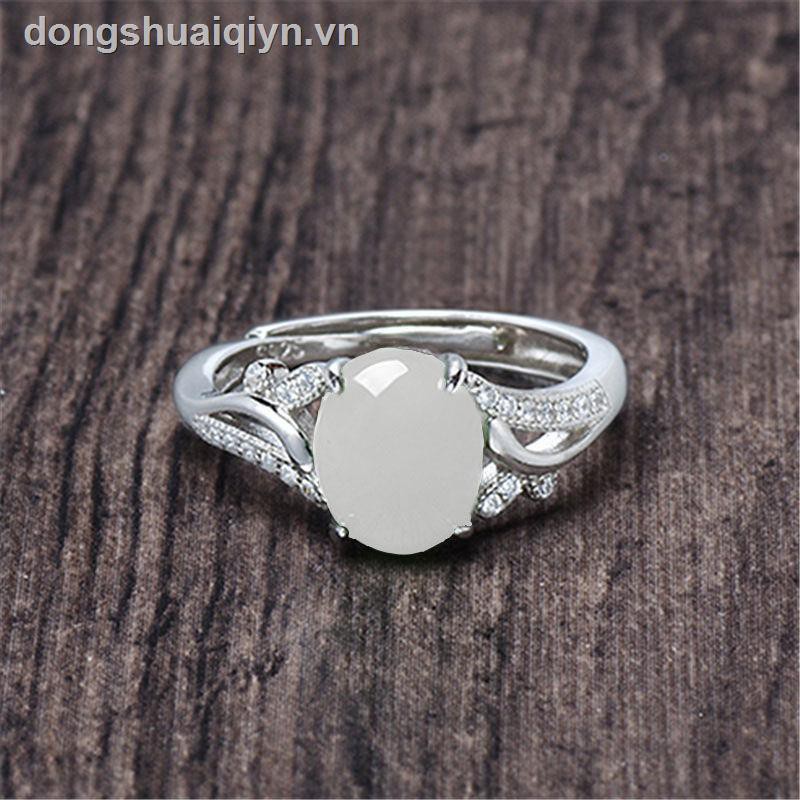 Nhẫn Đeo Tay Bạc 925 Đính Đá Tự Nhiên Thời Trang Cho Nữ