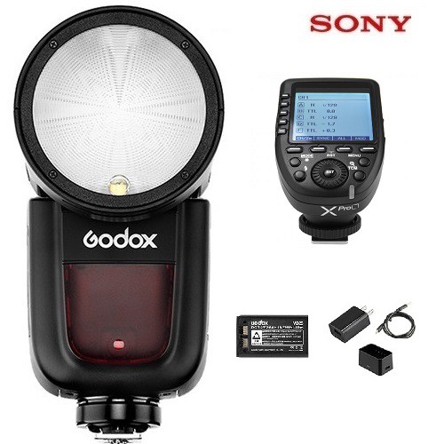 Đèn Flash Godox V1 cho Sony ( gồm Pin và sạc) kèm Trigger Godox Xpro -S