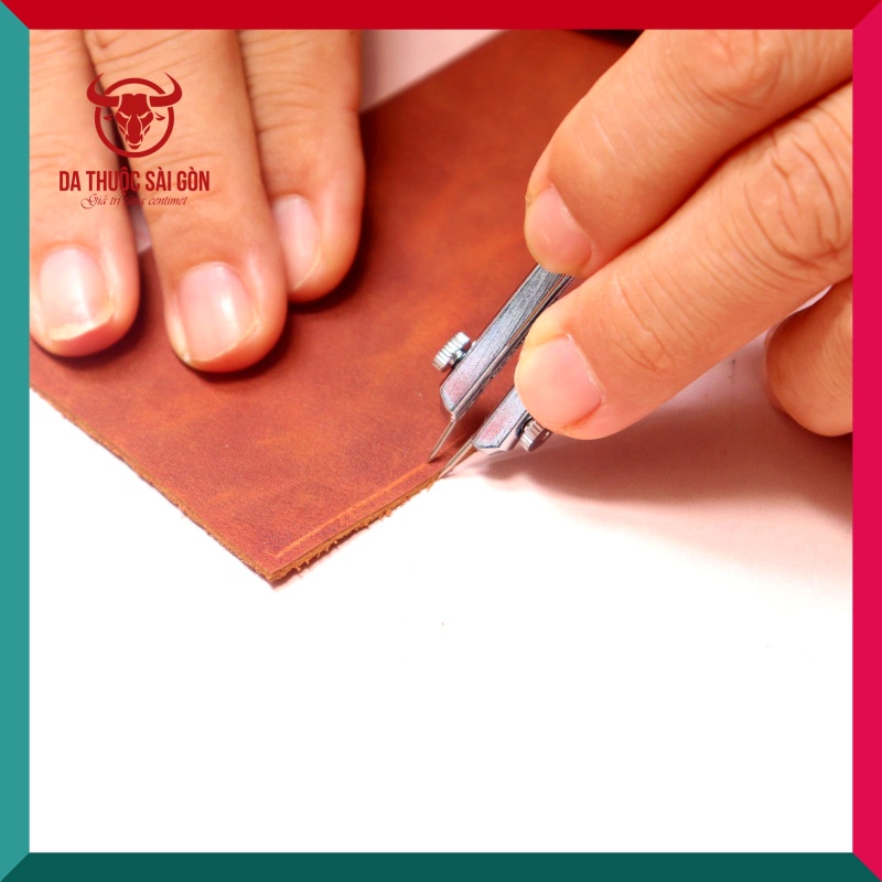Compa 2 đầu kim lấy dấu, kẻ viền dùng để làm đồ da handmade - Da Thuộc Sài Gòn - COMPA04