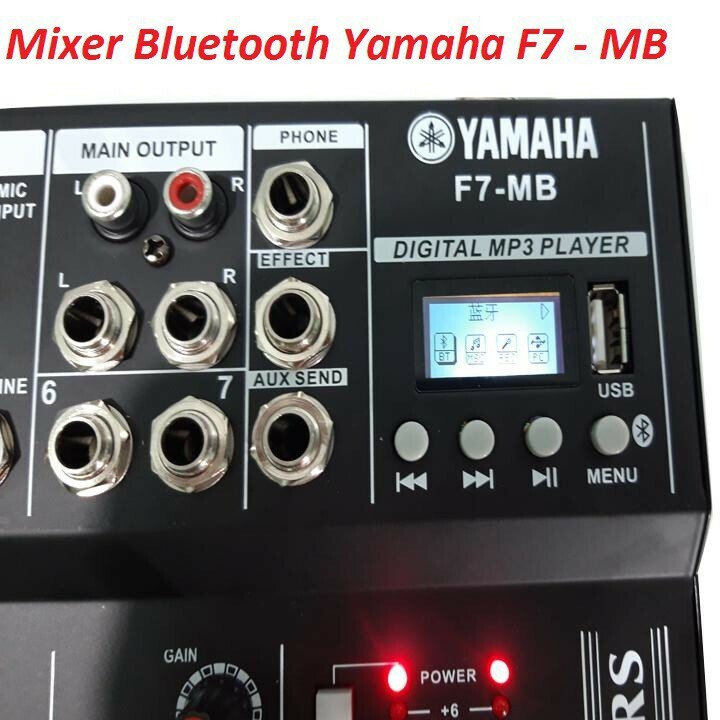 Mixer YAMAHA F7-MB có bluetooth , Chống hú tuyệt đối , giá rẻ phù hợp với phòng hát gia đình